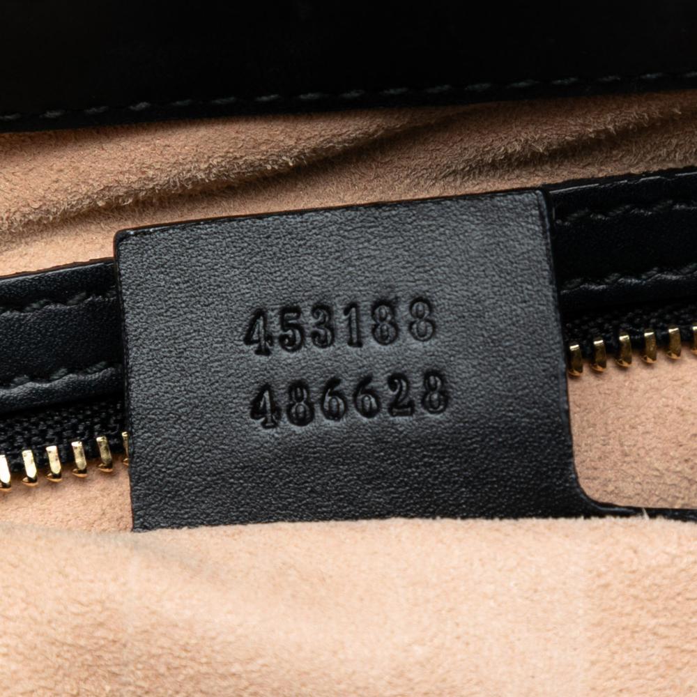 Gucci B Gucci Black Calf Leather Small Guccissima Padlock Satchel Italy