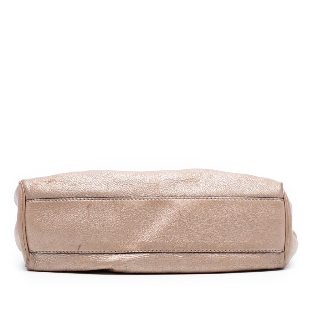 Gucci B Gucci Pink Rose Gold Calf Leather Medium skin Sukey Tote Italy