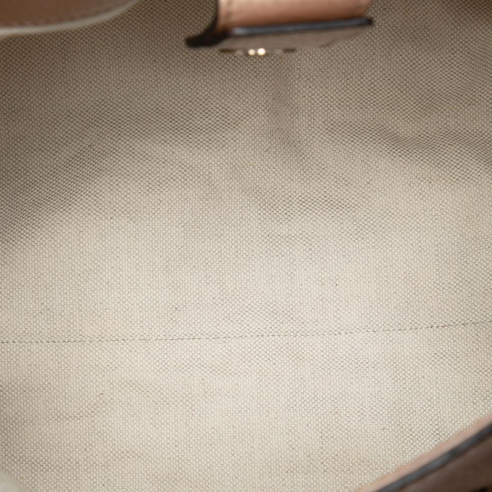 Gucci B Gucci Pink Rose Gold Calf Leather Medium skin Sukey Tote Italy