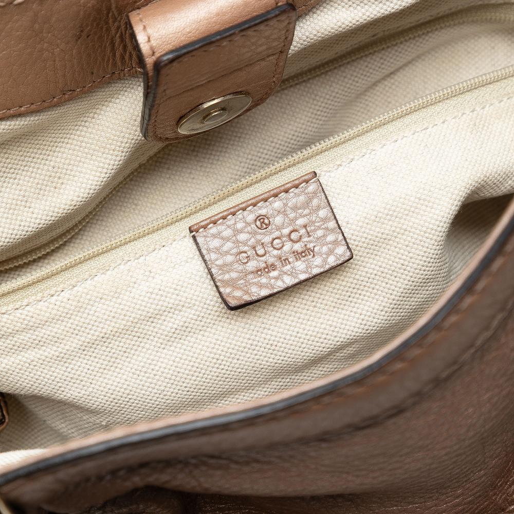 Gucci B Gucci Pink Rose Gold Calf Leather Medium skin Sukey Tote Italy