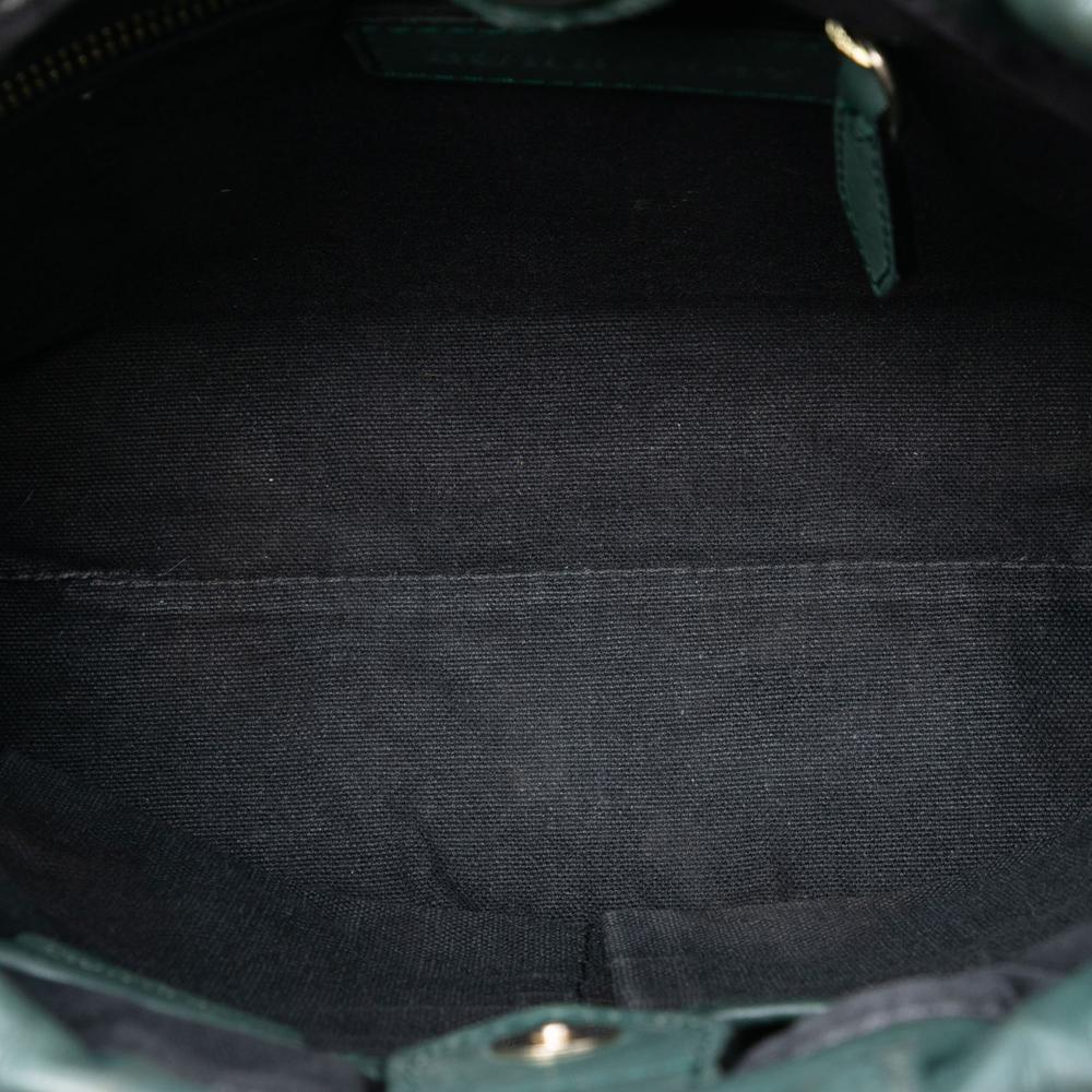 Burberry B Burberry Green Dark Green Calf Leather House Check Canvas and skin Little Crush Crossbody Italy