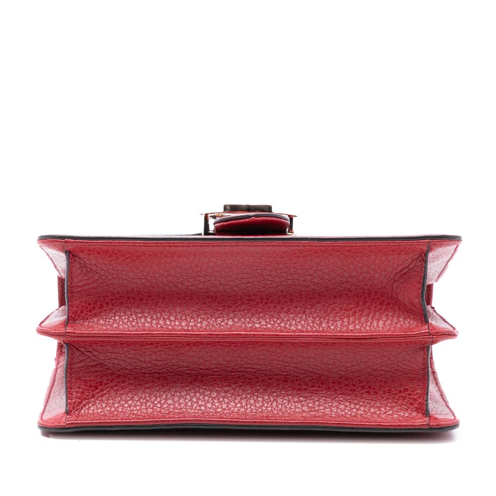 Gucci B Gucci Red Calf Leather Small Dollar skin Interlocking G Crossbody Italy