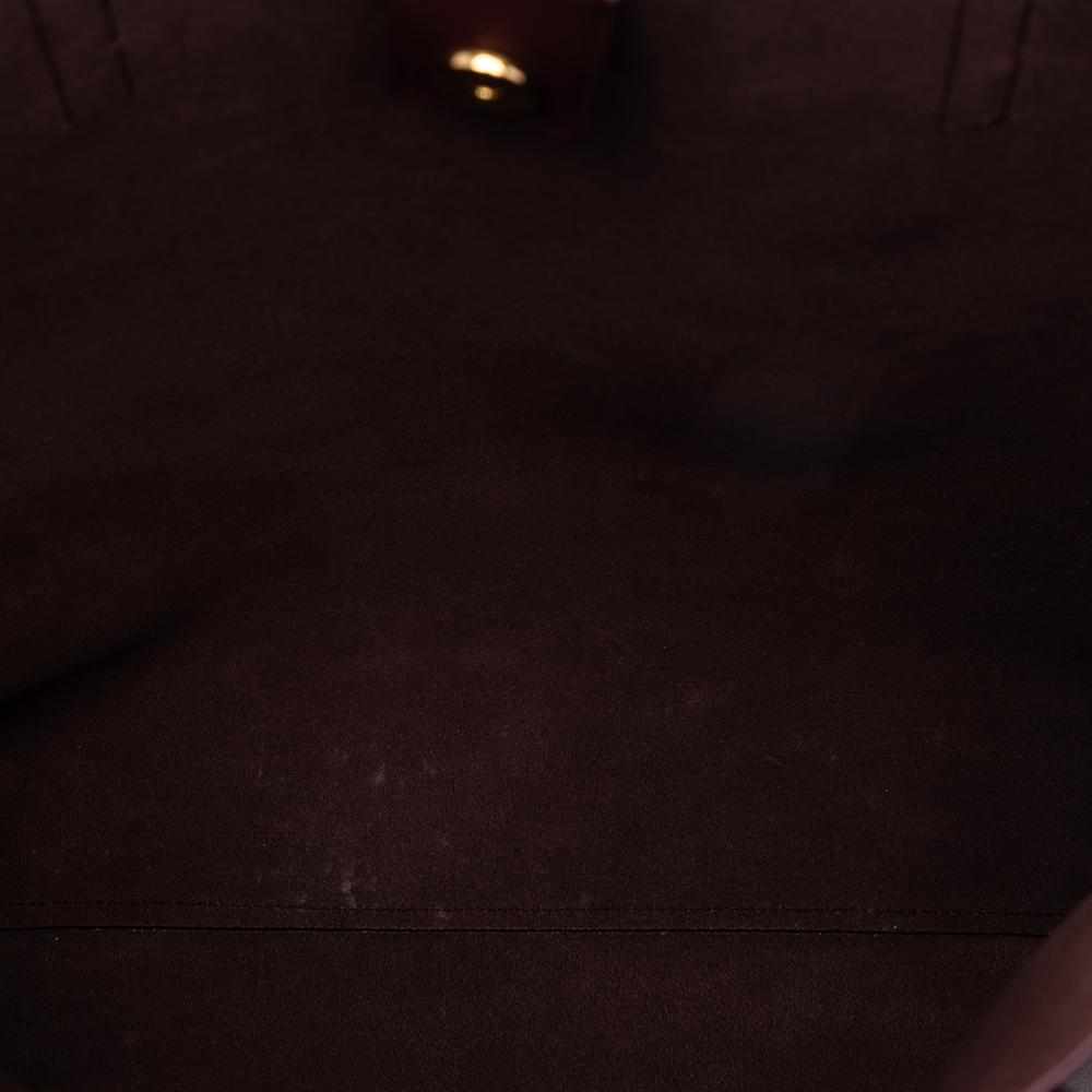 Saint Laurent B Saint Laurent Red Burgundy Calf Leather North South Shopping Tote Italy