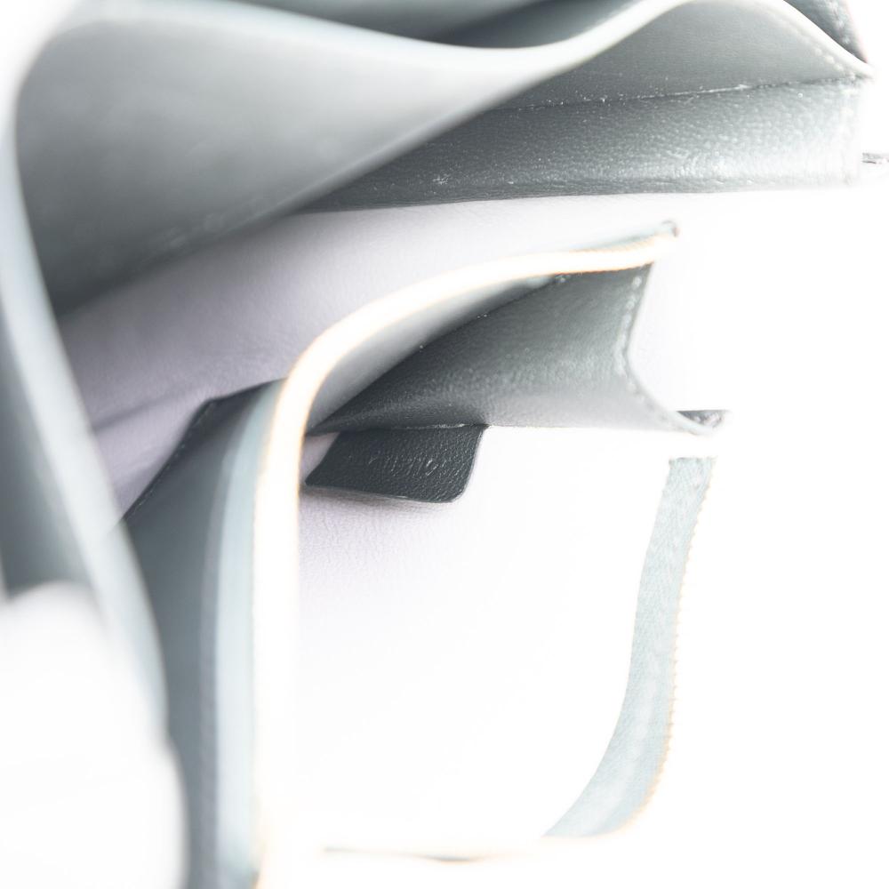 Celine B Celine Black with Multi Calf Leather Tricolor and Suede Pocket Envelope Wallet on Chain Italy