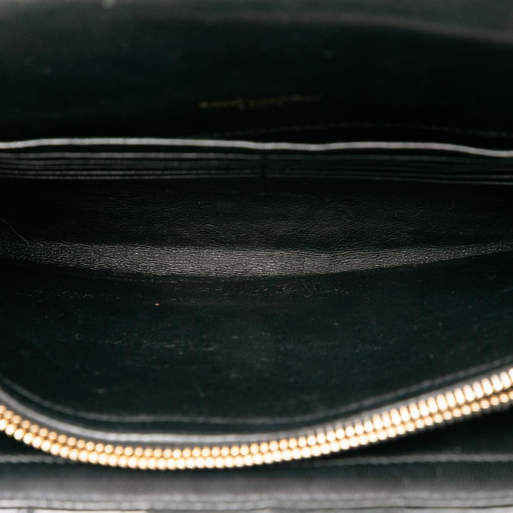 Saint Laurent B Saint Laurent Black Patent Leather Leather Medium Patent Vicky Crossbody Italy