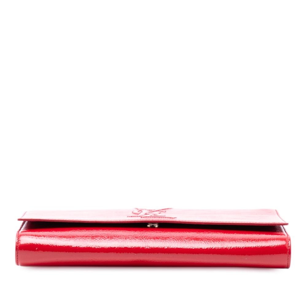 Saint Laurent B Saint Laurent Red Patent Leather Leather Patent Belle Du Jour Clutch Italy