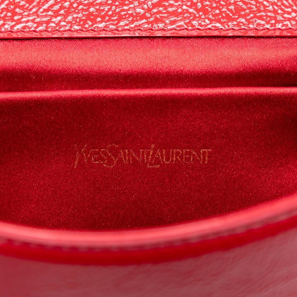 Saint Laurent B Saint Laurent Red Patent Leather Leather Patent Belle Du Jour Clutch Italy