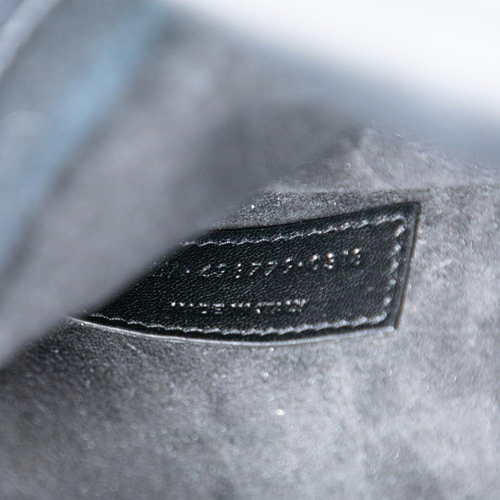 Saint Laurent AB Saint Laurent Black Calf Leather Large skin Monogram Sunset Crossbody Italy