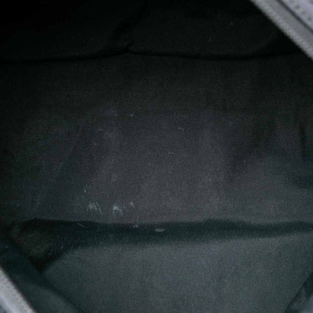 Gucci B Gucci Black Suede Leather Guccissima Trimmed Boston Bag Italy