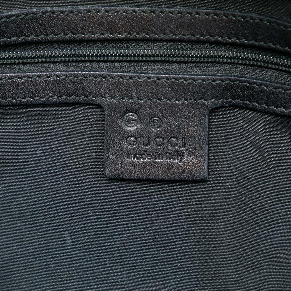 Gucci B Gucci Black Suede Leather Guccissima Trimmed Boston Bag Italy
