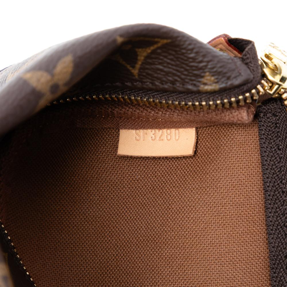 Louis Vuitton AB Louis Vuitton Brown Monogram Canvas Fabric Monogram Mini Pochette Accessoires France