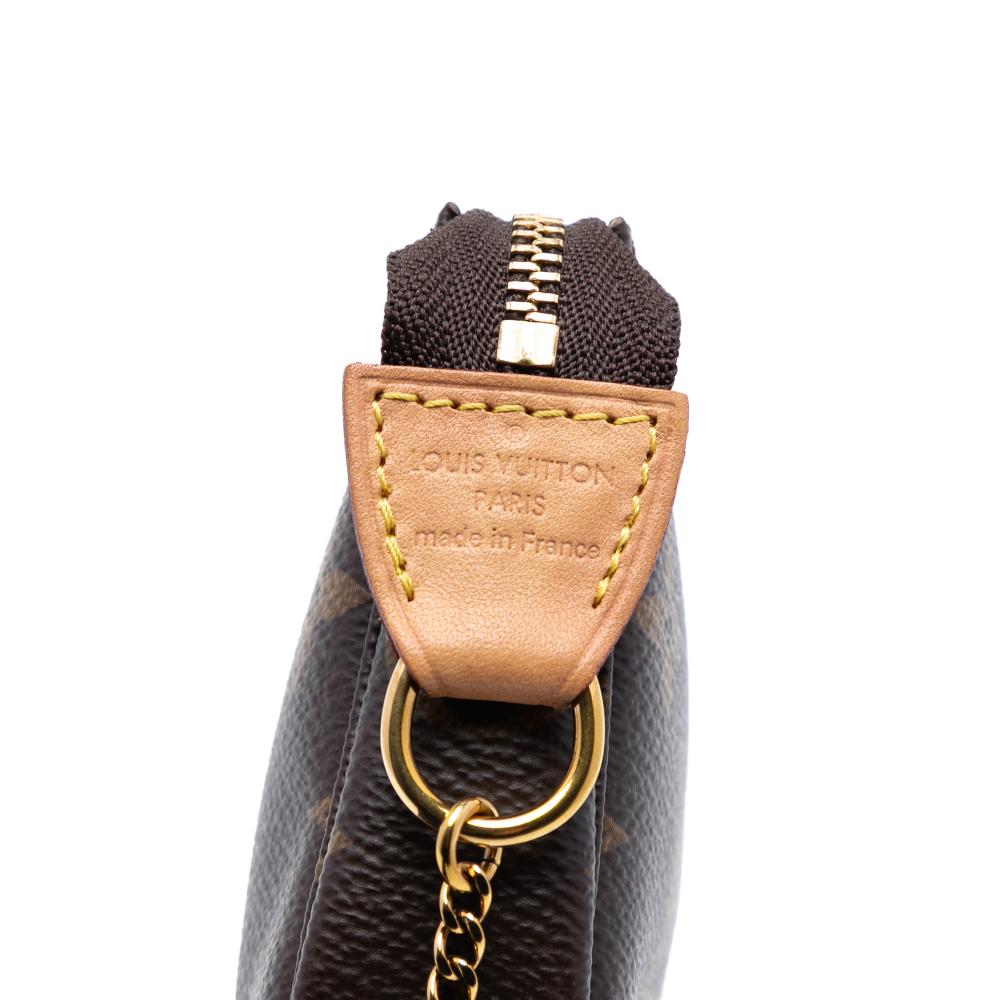 Louis Vuitton AB Louis Vuitton Brown Monogram Canvas Fabric Monogram Mini Pochette Accessoires France