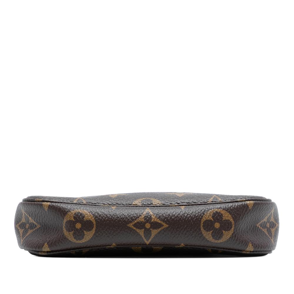 Louis Vuitton AB Louis Vuitton Brown Monogram Canvas Fabric Monogram Mini Pochette Accessoires France