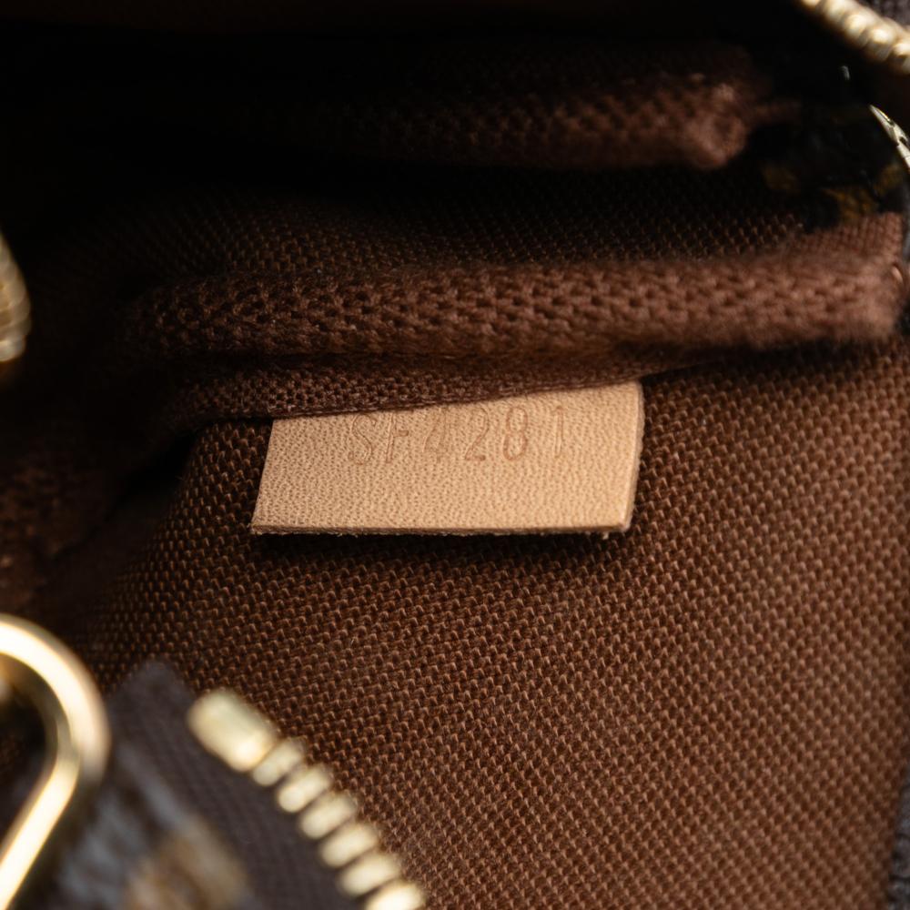 Louis Vuitton AB Louis Vuitton Brown Monogram Canvas Fabric Monogram Mini Pochette Accessoires France