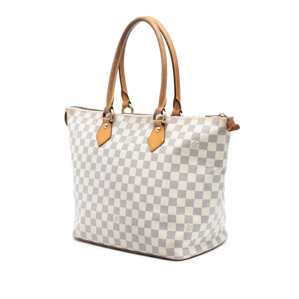 Louis Vuitton B Louis Vuitton White Damier Canvas Fabric Damier Azur Saleya MM France