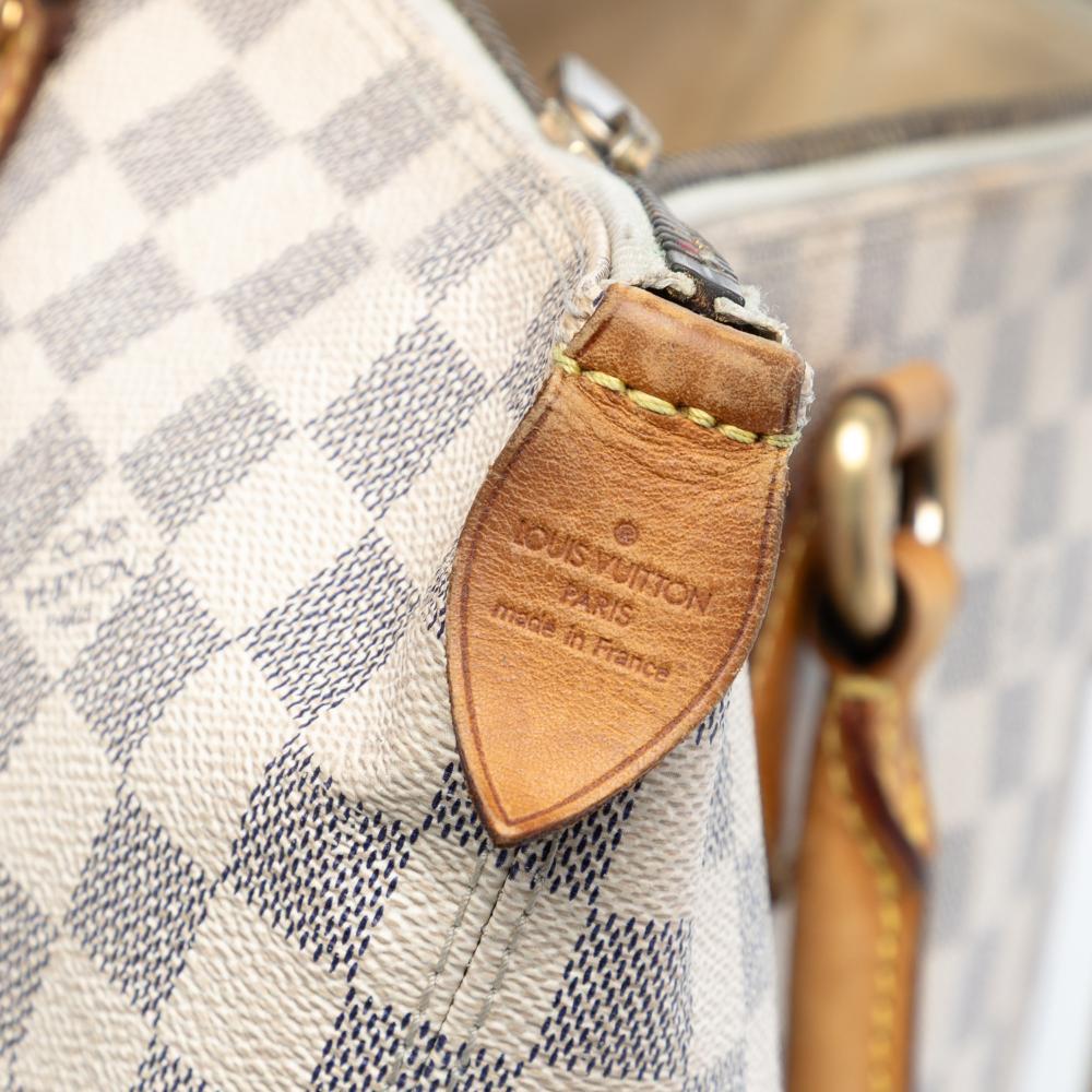 Louis Vuitton B Louis Vuitton White Damier Canvas Fabric Damier Azur Saleya MM France