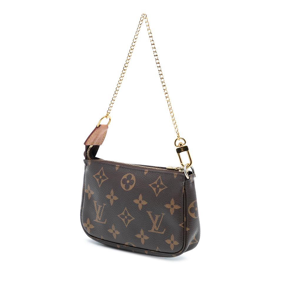 Louis Vuitton AB Louis Vuitton Brown Monogram Canvas Fabric Monogram Mini Pochette Accessoires France