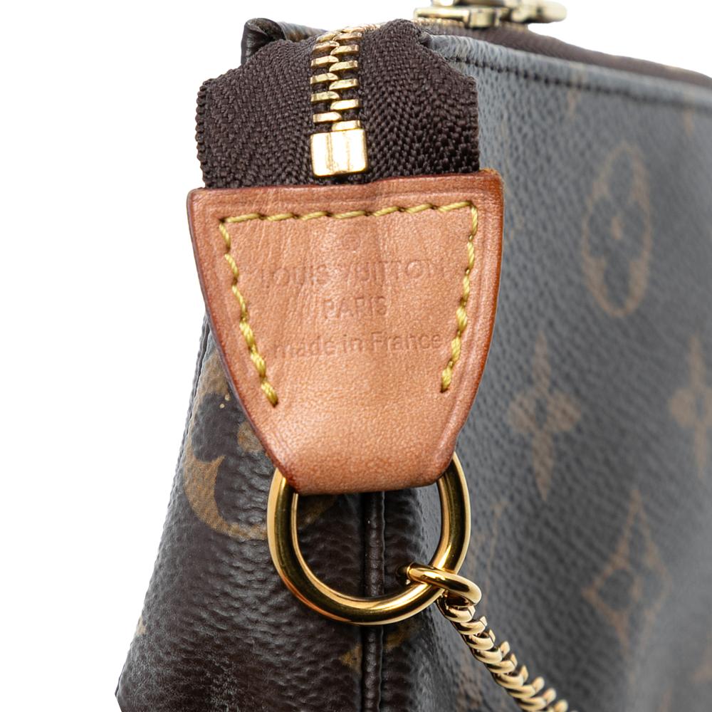 Louis Vuitton AB Louis Vuitton Brown Monogram Canvas Fabric Monogram Mini Pochette Accessoires France