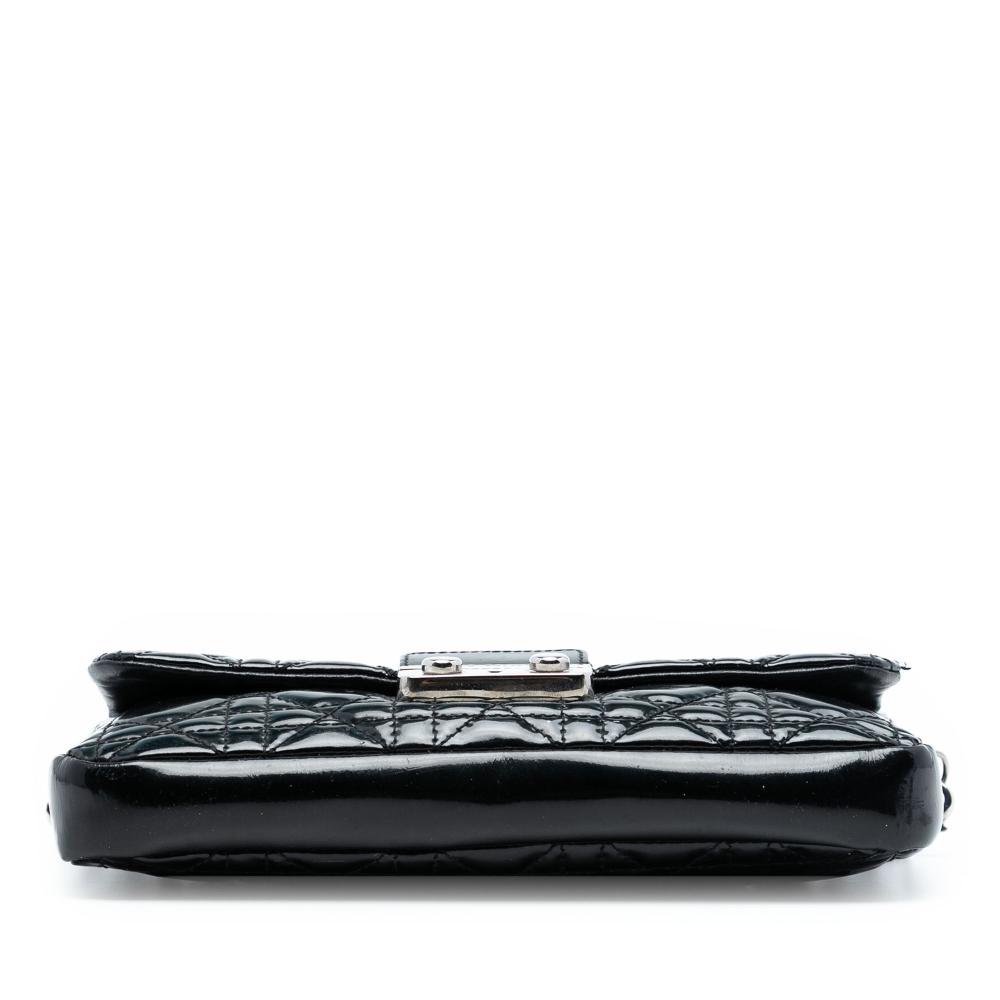 Christian Dior B Dior Black Patent Leather Leather Patent Cannage Miss Dior Promenade Crossbody Italy