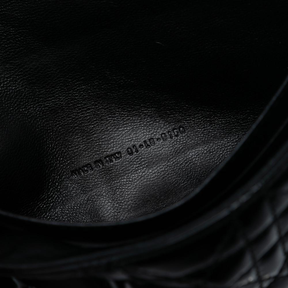 Christian Dior B Dior Black Patent Leather Leather Patent Cannage Miss Dior Promenade Crossbody Italy