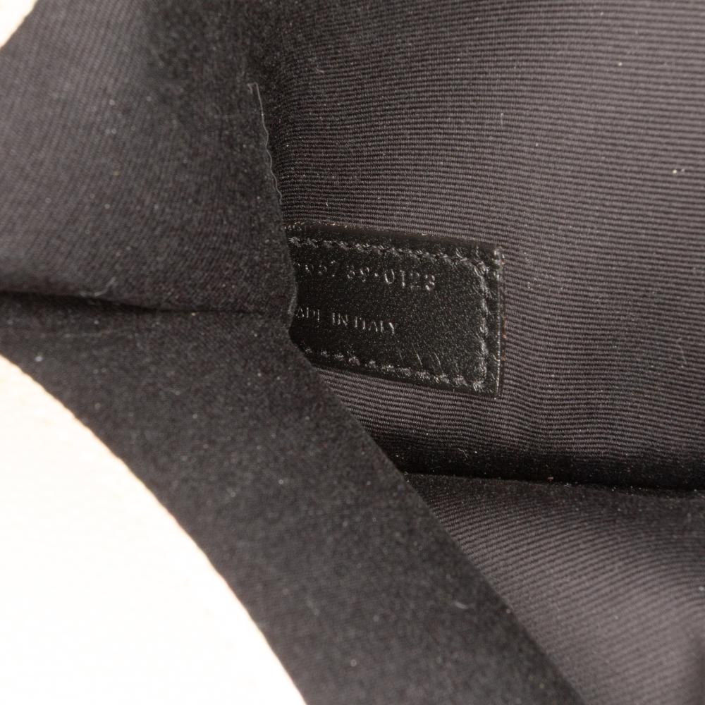 Saint Laurent AB Saint Laurent Brown Nude Calf Leather Grain De Poudre Uptown Pouch Italy