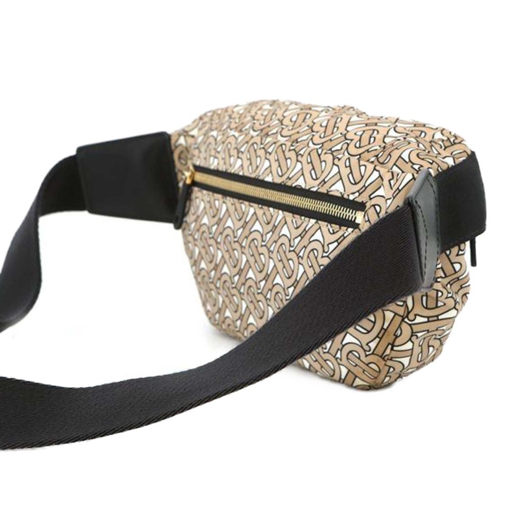 Burberry B Burberry Brown Beige Nylon Fabric TB Monogram Sonny Belt Bag United Kingdom