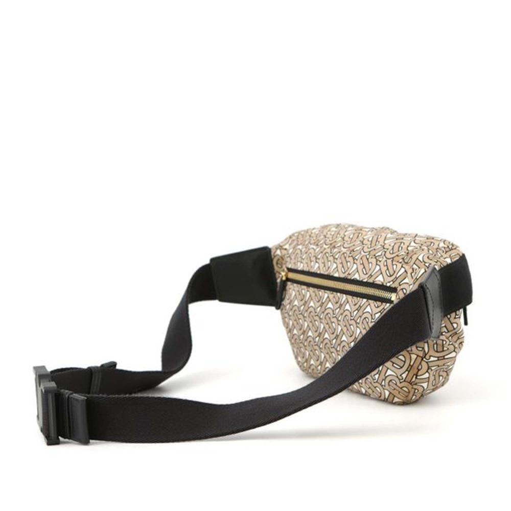 Burberry B Burberry Brown Beige Nylon Fabric TB Monogram Sonny Belt Bag United Kingdom
