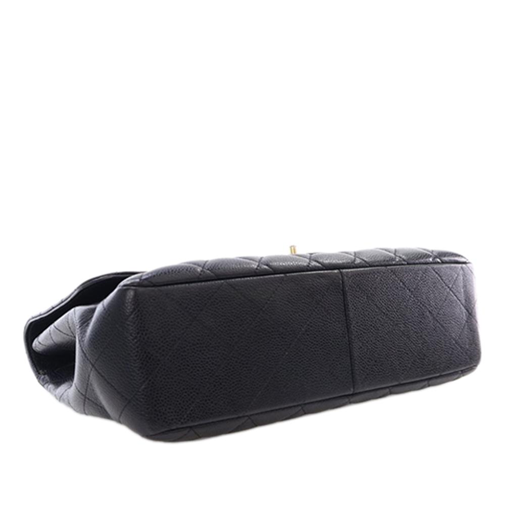 Chanel B Chanel Black Caviar Leather Leather Jumbo Classic Caviar Single Flap Italy