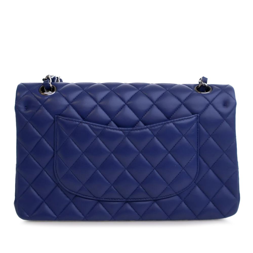 Chanel AB Chanel Blue Dark Blue Lambskin Leather Leather Medium Classic Lambskin Double Flap France