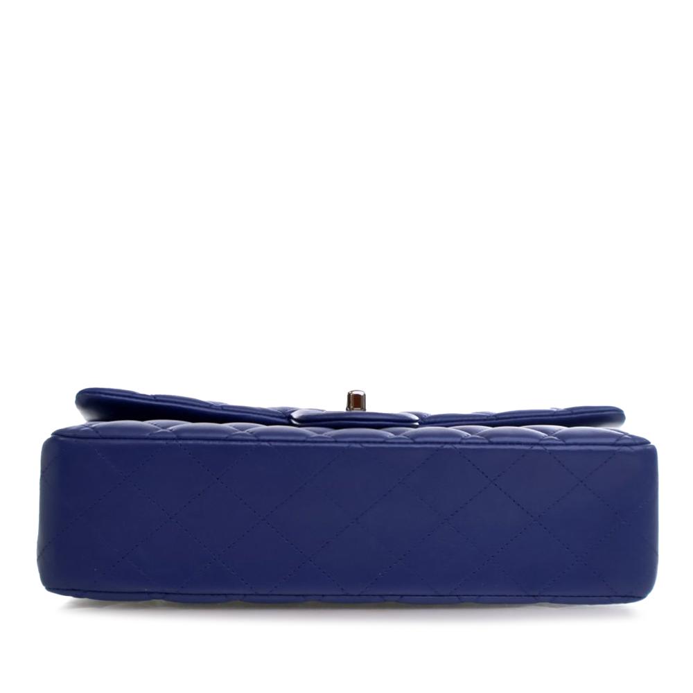 Chanel AB Chanel Blue Dark Blue Lambskin Leather Leather Medium Classic Lambskin Double Flap France