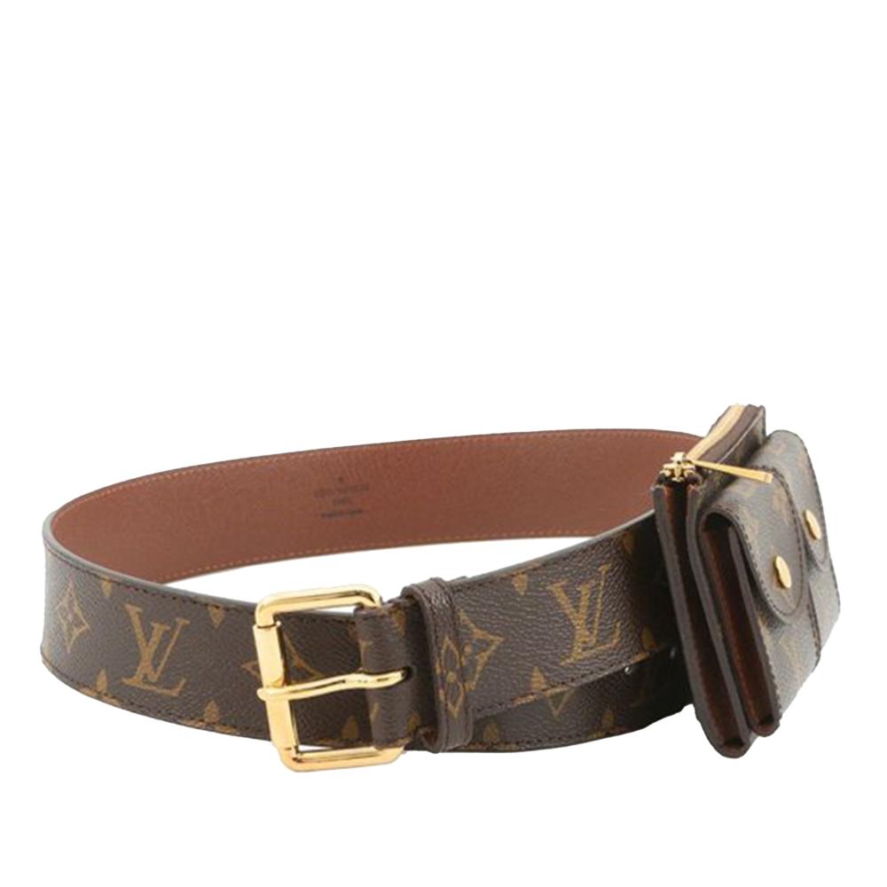 Louis Vuitton B Louis Vuitton Brown Monogram Canvas Fabric Monogram Pochette Duo Belt Bag Spain
