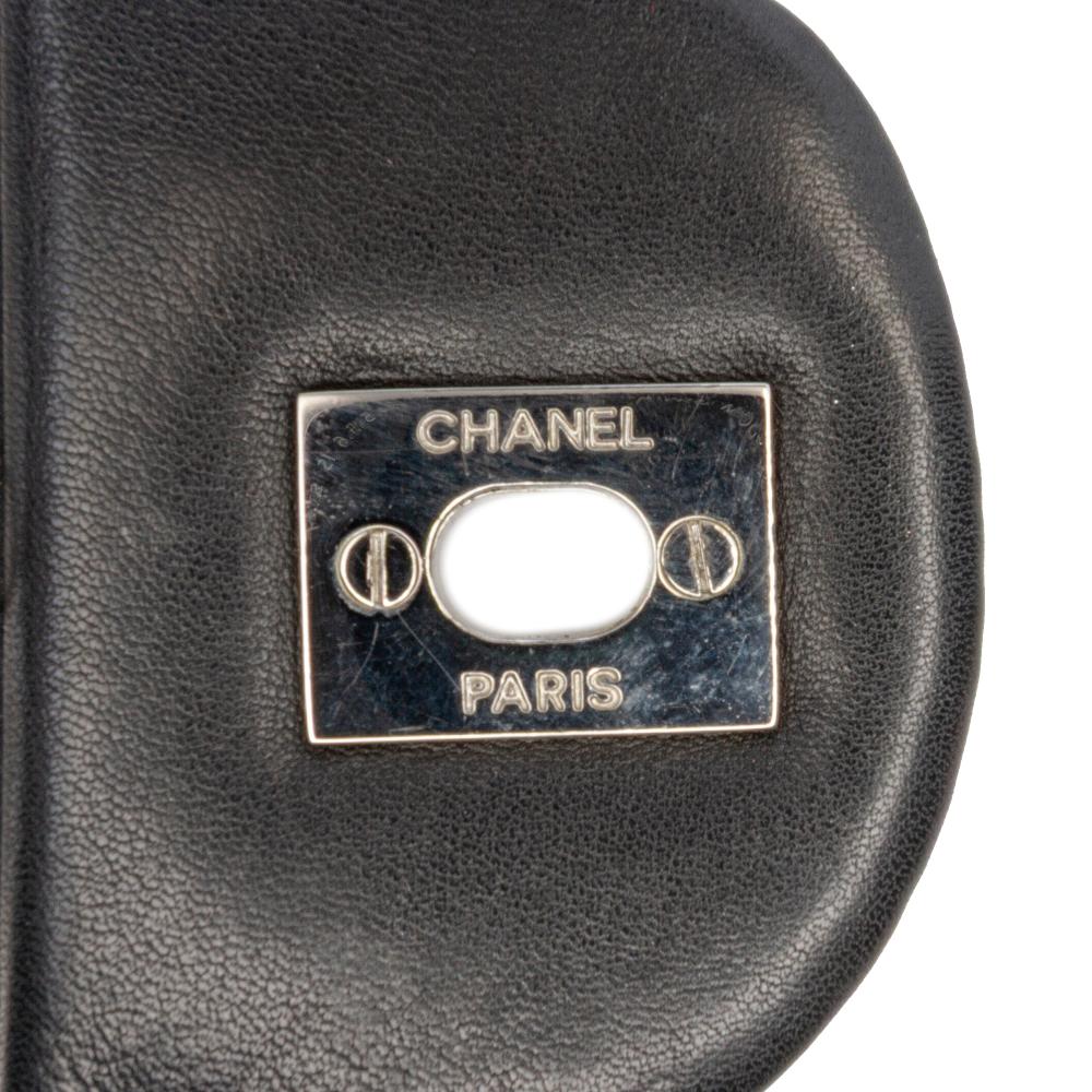 Chanel B Chanel Black PVC Plastic Stitched and Calfskin Naked Flap Italy