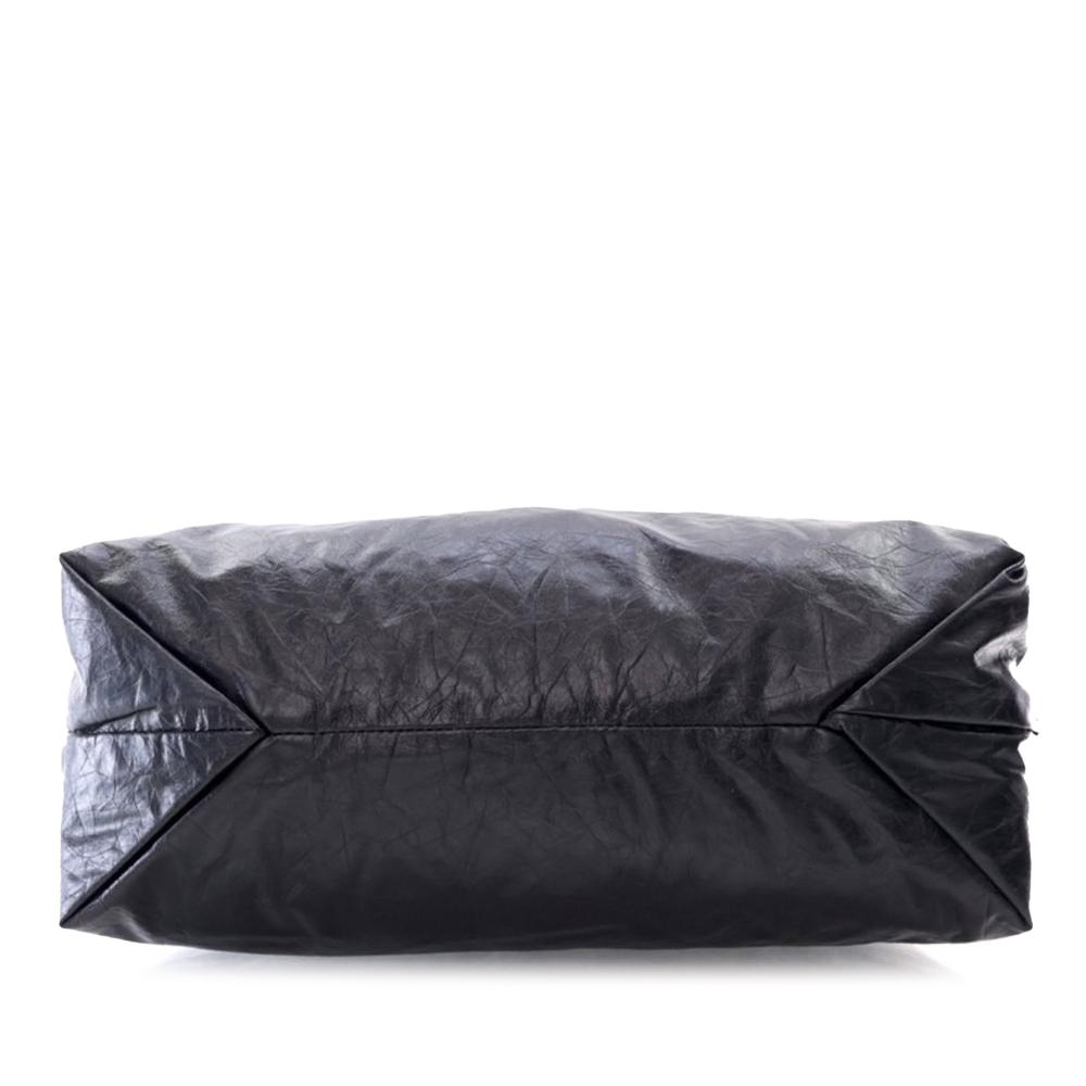 Balenciaga AB Balenciaga Black Calf Leather Medium skin Crush Tote Italy