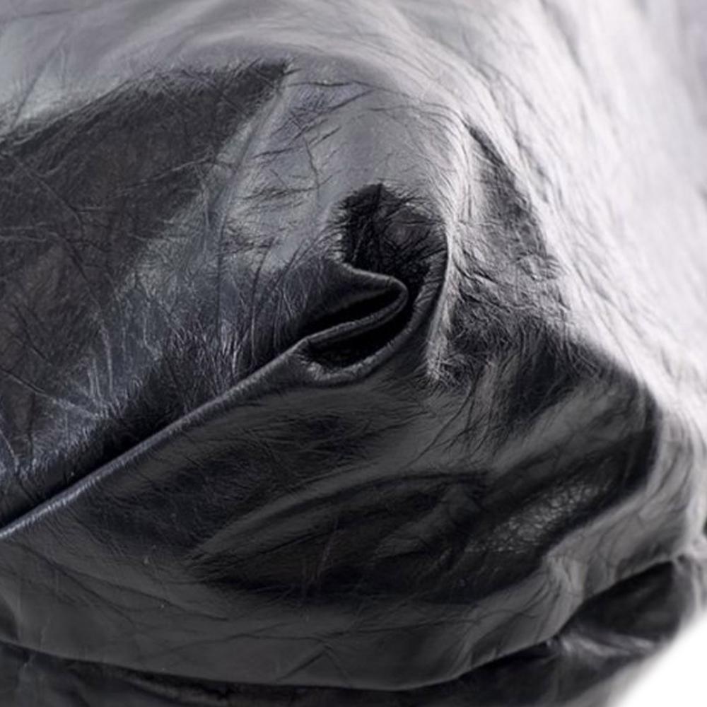 Balenciaga AB Balenciaga Black Calf Leather Medium skin Crush Tote Italy