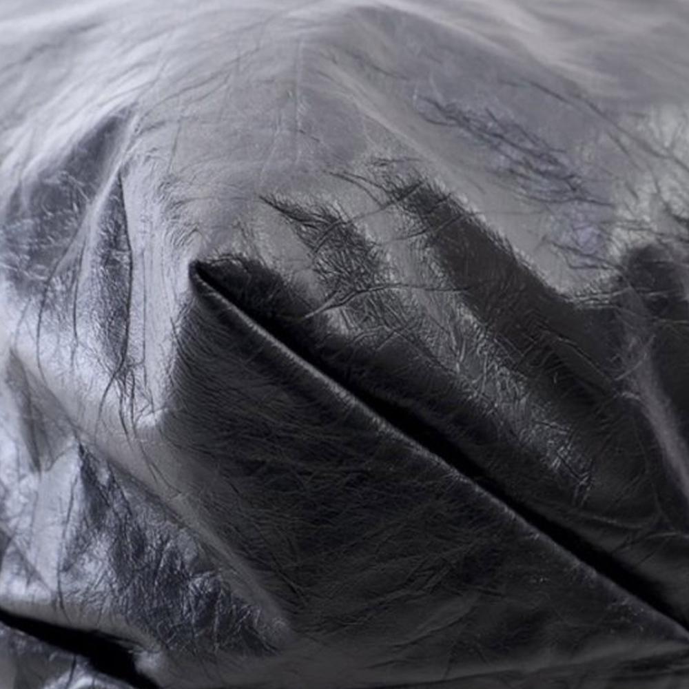 Balenciaga AB Balenciaga Black Calf Leather Medium skin Crush Tote Italy