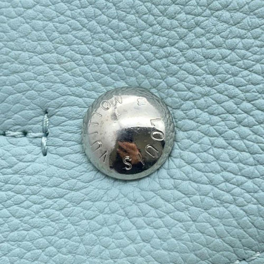 Louis Vuitton AB Louis Vuitton Blue Light Blue Calf Leather Monogram Mahina Muria France