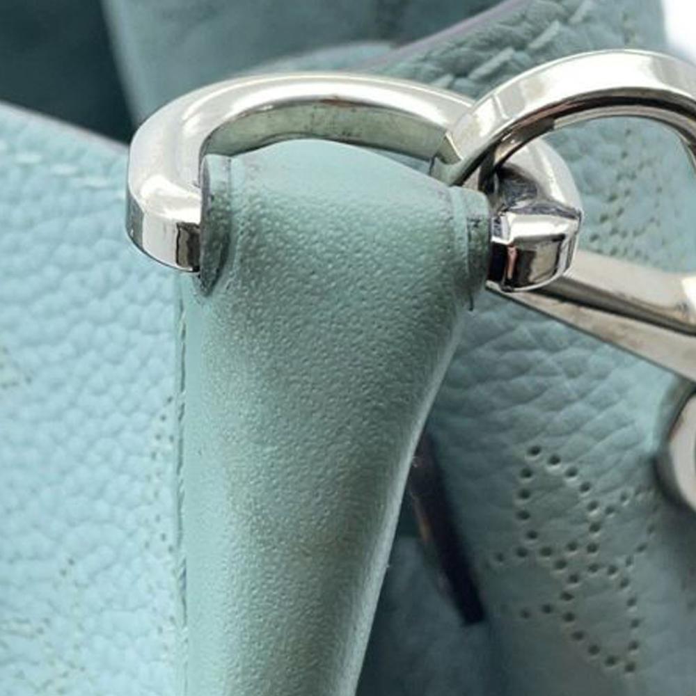 Louis Vuitton AB Louis Vuitton Blue Light Blue Calf Leather Monogram Mahina Muria France