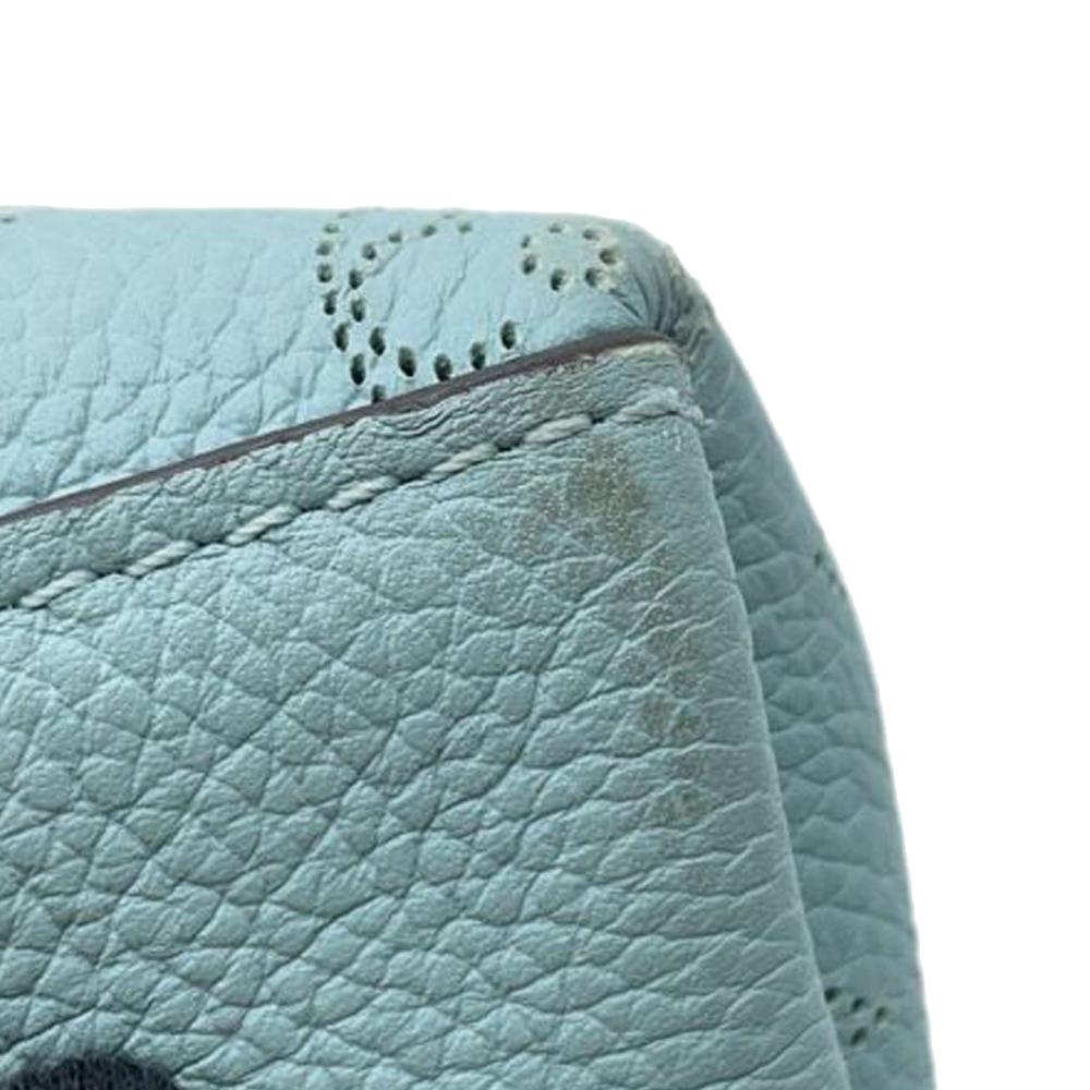 Louis Vuitton AB Louis Vuitton Blue Light Blue Calf Leather Monogram Mahina Muria France