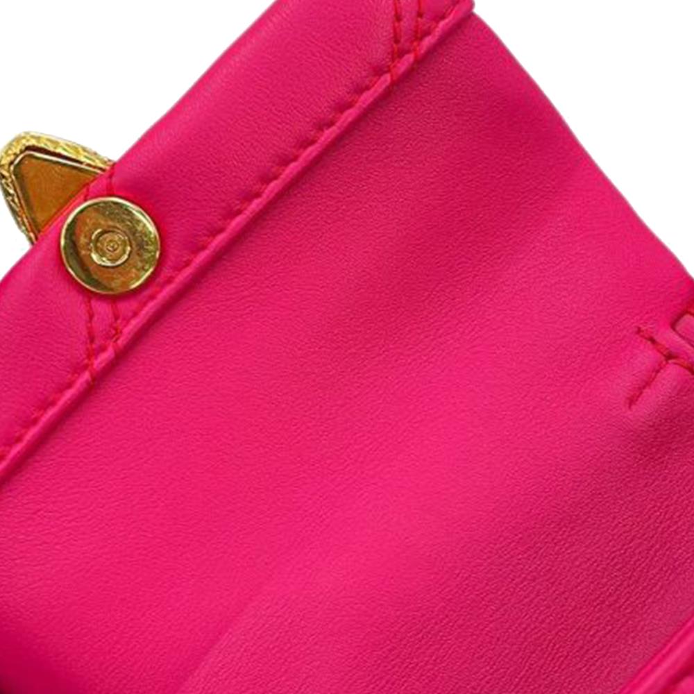 Bvlgari B Bvlgari Pink Dark Pink Calf Leather Micro Serpenti Cabochon Satchel Italy