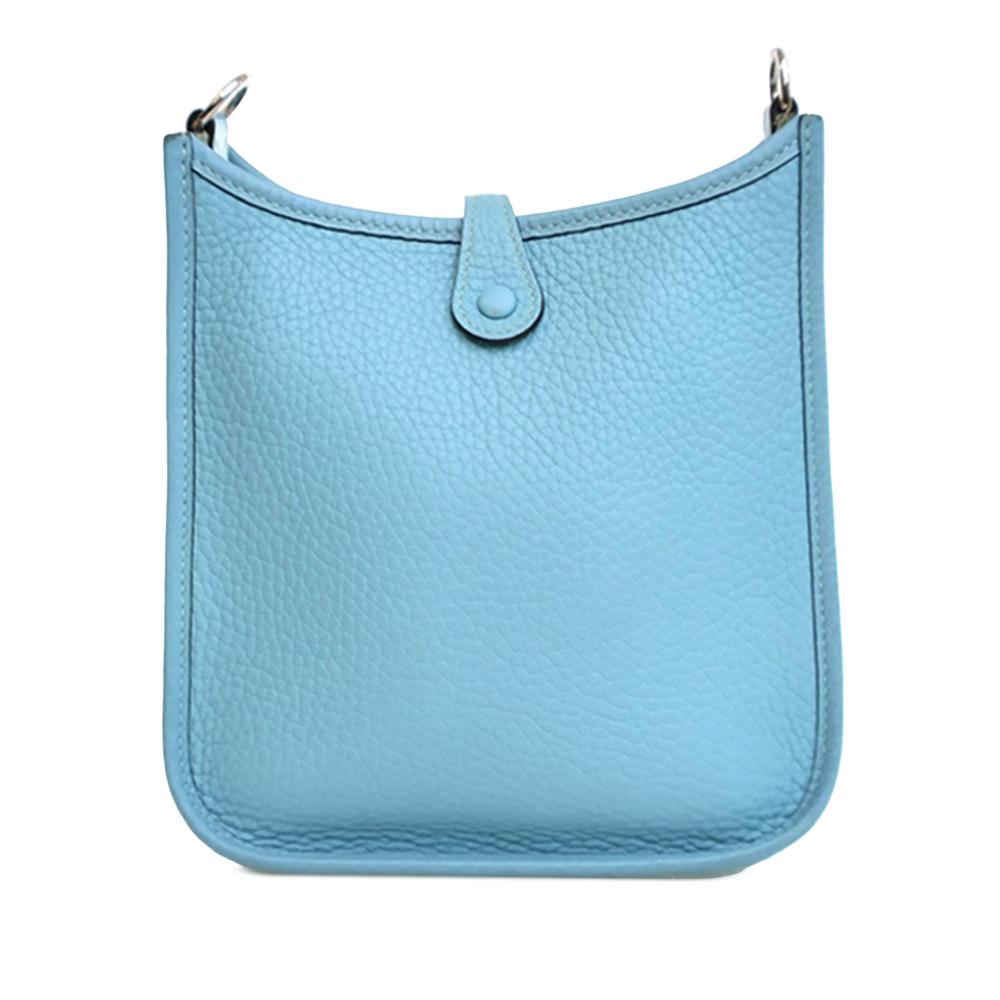 Hermès AB Hermès Blue Light Blue Calf Leather Clemence Evelyne TPM 16 France