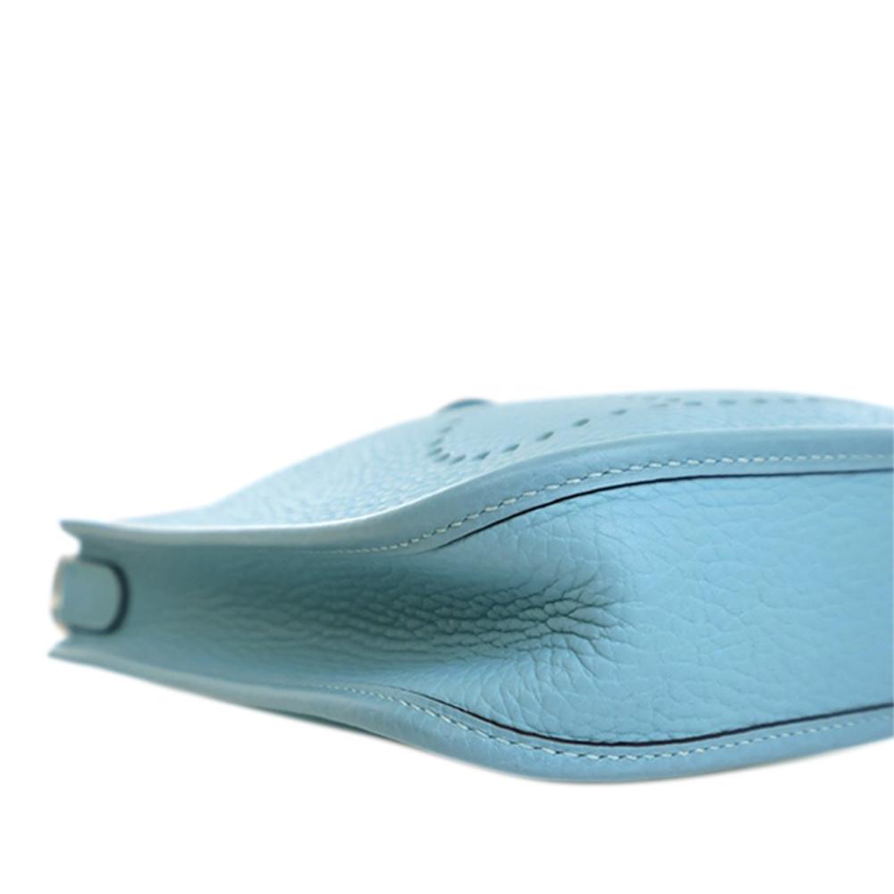 Hermès AB Hermès Blue Light Blue Calf Leather Clemence Evelyne TPM 16 France