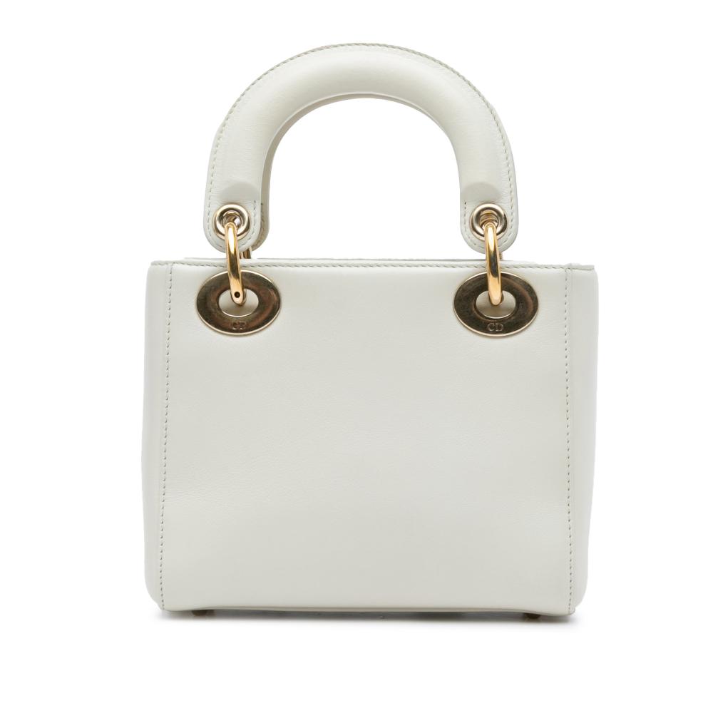 Christian Dior B Dior White Calf Leather DiorAmour Niki De Saint Phalle Mini skin Lady Dior Italy