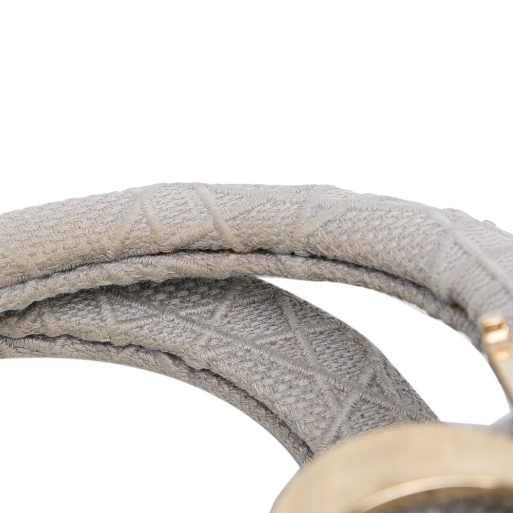 Christian Dior B Dior Gray Light Gray Canvas Fabric Medium Cannage Lady D Lite Italy