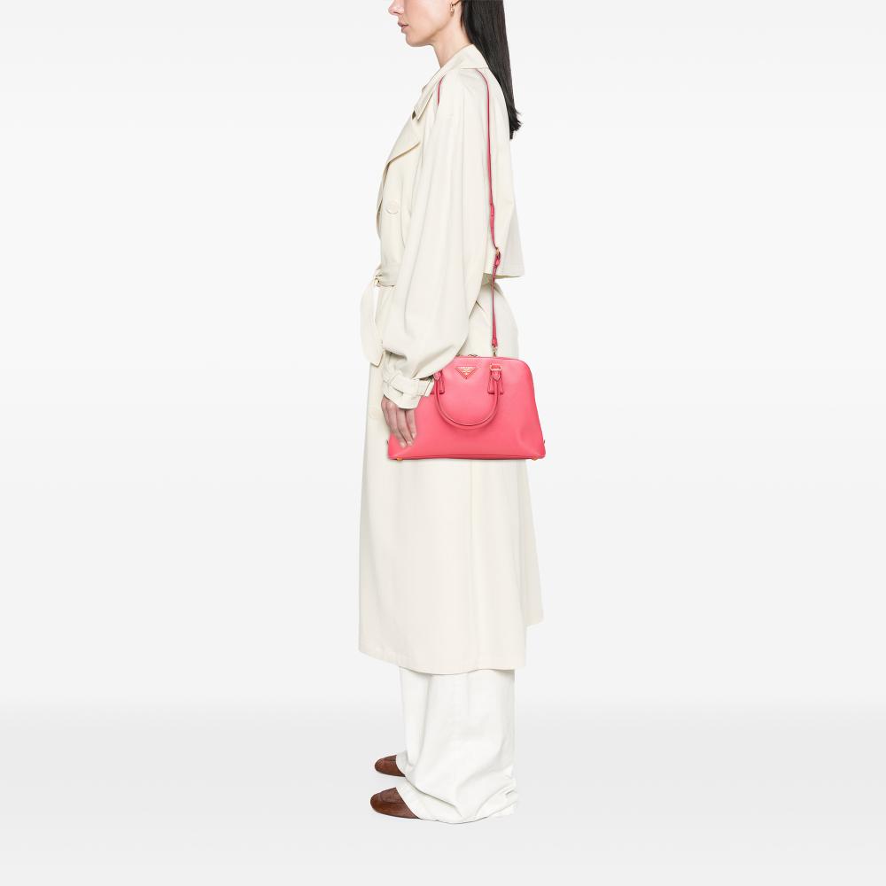 Prada AB Prada Pink Saffiano Leather Medium Lux Promenade Satchel Spain