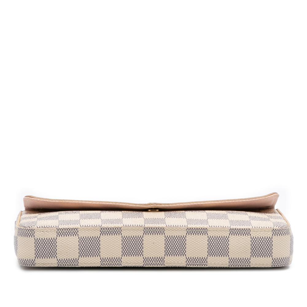 Louis Vuitton B Louis Vuitton White Damier Canvas Canvas Damier Azur Pochette Felicie France