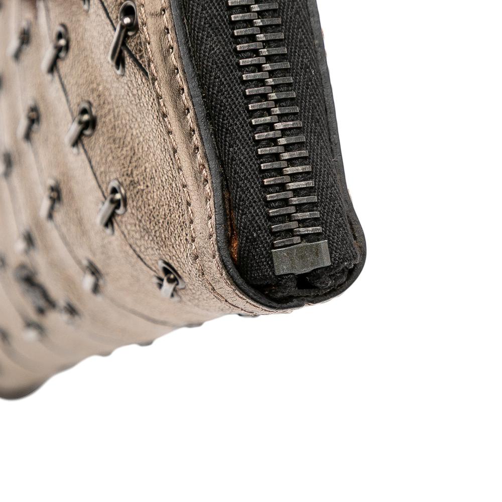 Burberry B Burberry Gold Calf Leather Metallic Clutch Italy