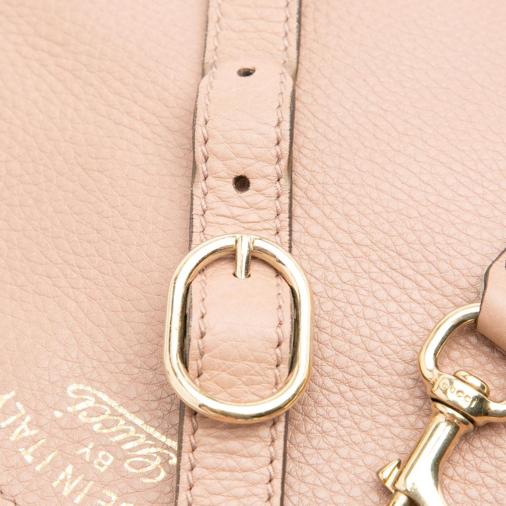 Gucci B Gucci Pink Calf Leather Small skin Bamboo Shopper Satchel Italy