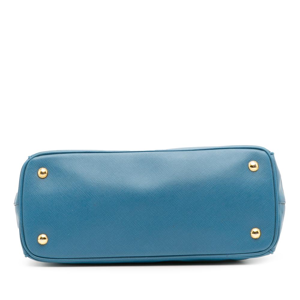 Prada B Prada Blue Saffiano Leather Medium Lux Galleria Satchel Italy