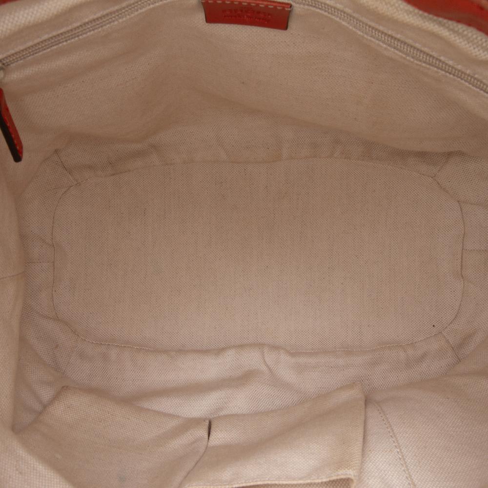 Gucci B Gucci Orange Calf Leather Guccissima Sukey Satchel Italy