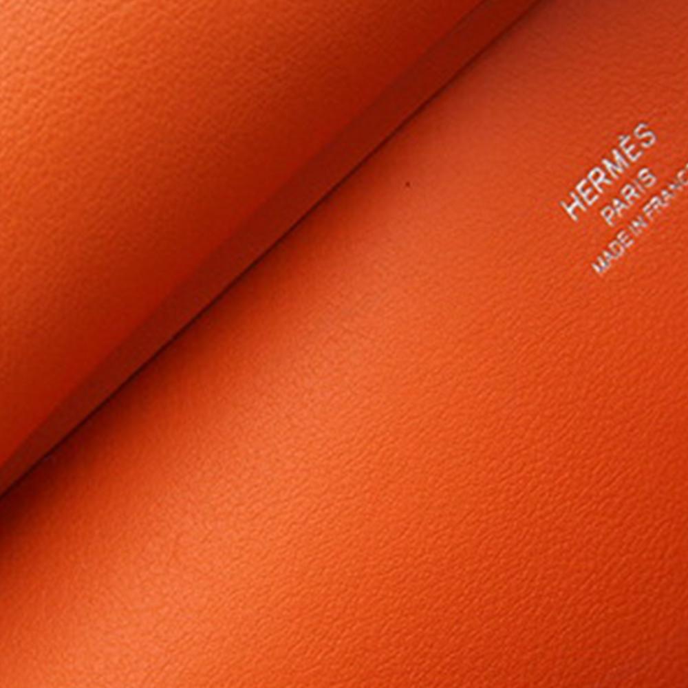 Hermès AB Hermès Orange Calf Leather Swift Mini Jypsiere France